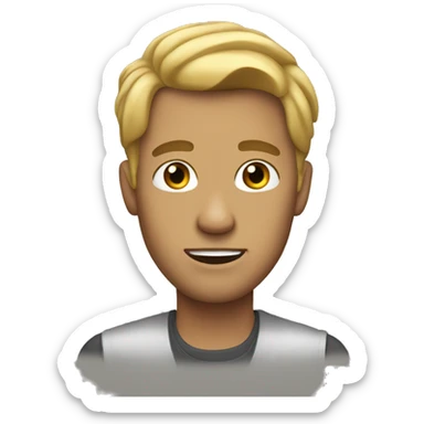 Man with dirty blonde hair  sticker