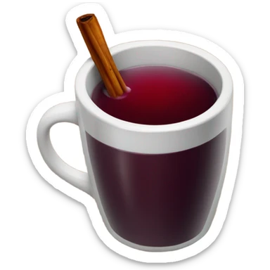 Mulled wine in a mug sticker