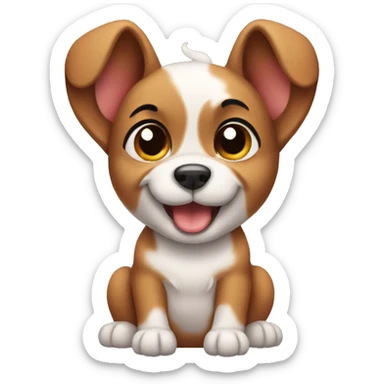 Puppy with disney ears sticker