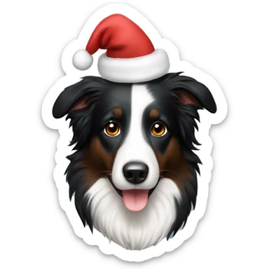 Border collie Christmas  sticker