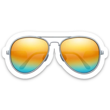 a pair of sunglasses with aviator shape sticker