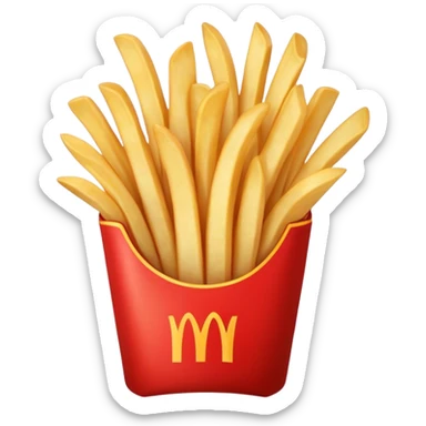 Medium french fries sticker