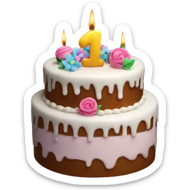 10th birthday cake sticker