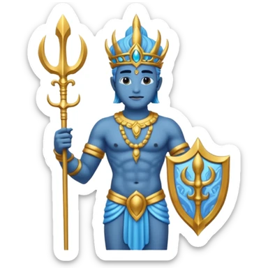 visnu god with Poseidon trident sticker