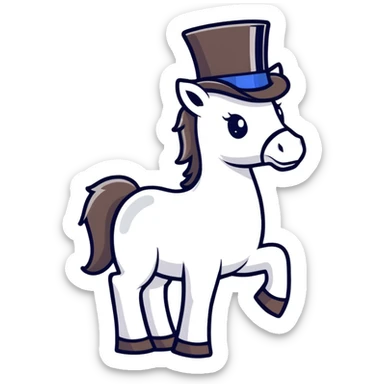 Horse Smith a top hat sticker