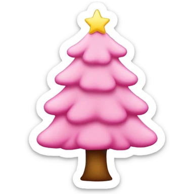 Pink chrismas tree sticker