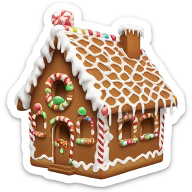 a cute gingerbread house sticker