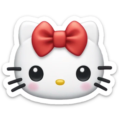 Sanrio hello kitty red bow  sticker