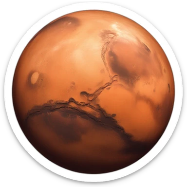 mars red planet sticker