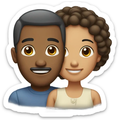 Husband and wife biracial  sticker