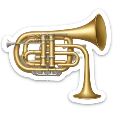 a brass instrument that uses a sliding tube to change the pitch of the notes it play sticker