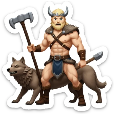 Norse Vider, who killed the Wolf Fenrir sticker