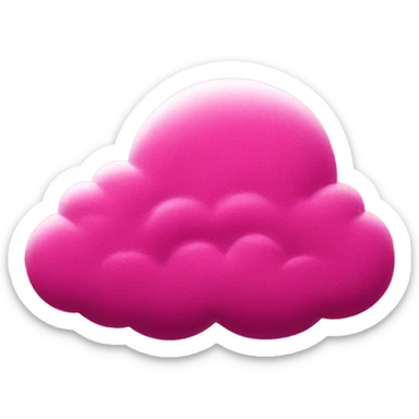 Hot pink detailed cloud sticker