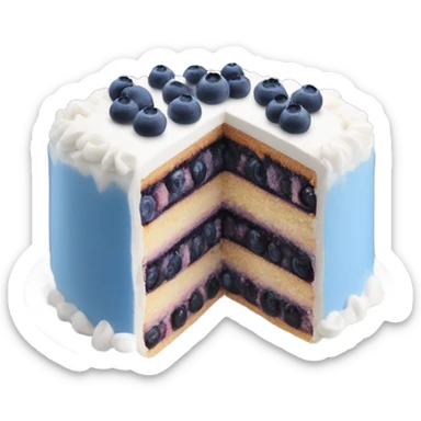 Pretty coquette two stories Blueberry cake sticker