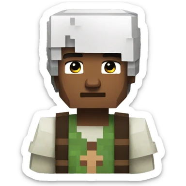Christian Minecraft villager sticker
