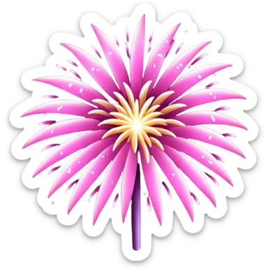 pink fireworks sticker