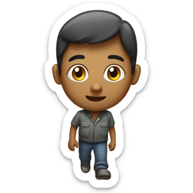 A person on an unfamiliar road sticker