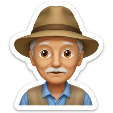 abuelo de pueblo rural sticker