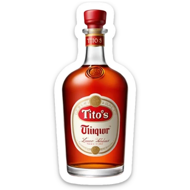 Tito’s liquor bottle sticker