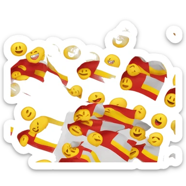 Un drapeau rouge et jaune avec le mot écrit dessus zapa sticker