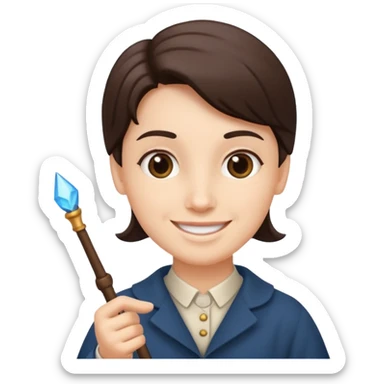 Docent with pointing wand,Museum Staff sticker