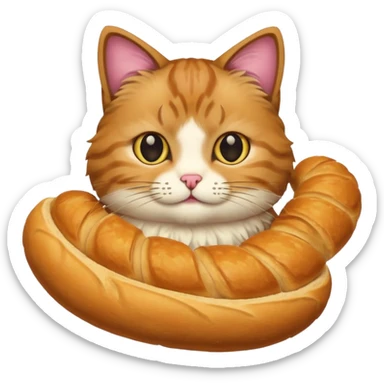 Cat with Loaf of bread sticker