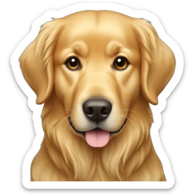 golden retriever dog wearing a Kufiya sticker