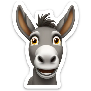 Shocked donkey sticker