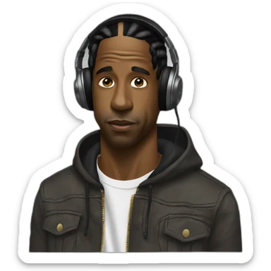 travis scott listen music  sticker
