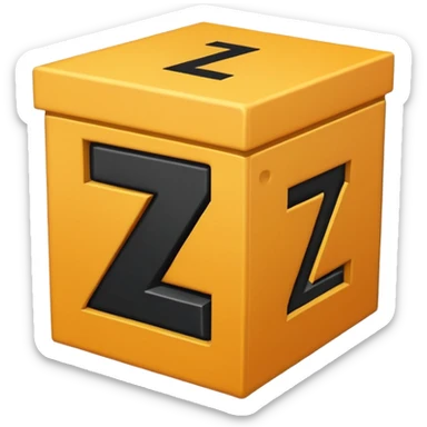letter Z in box sticker