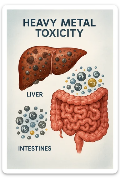 fegato e intestino intossicato da metalli pesanti sticker