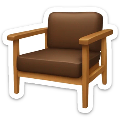 Fauteuil marron sticker