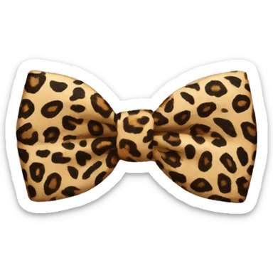 leopard print bow  sticker
