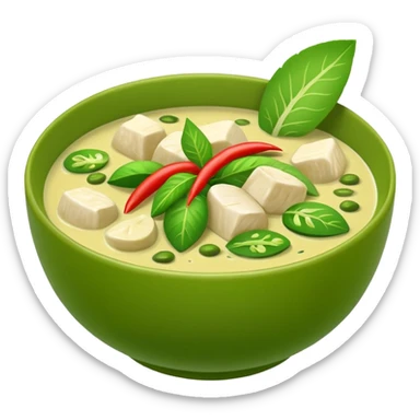 green curry in a green bowl sticker