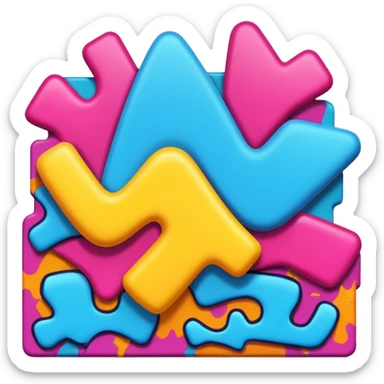 Graffiti painting top wall sticker