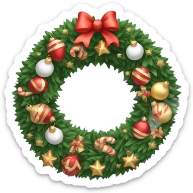 aesthetic cute christmas wreath  sticker