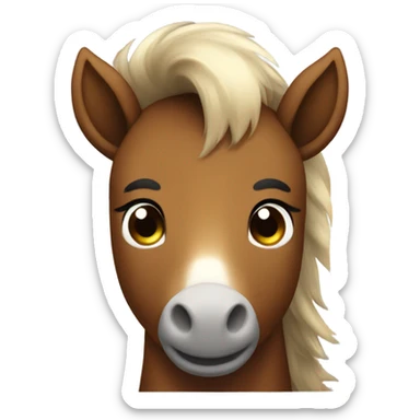 Brown pony sticker