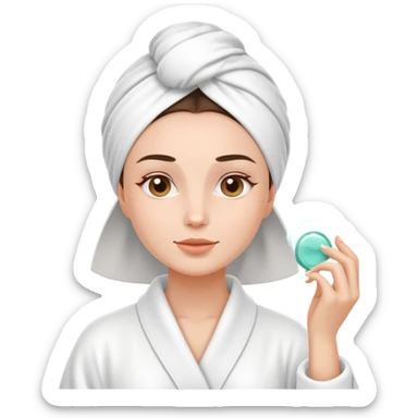 Spa day facial white m  sticker