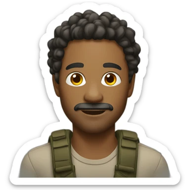 man, wild, nature sticker