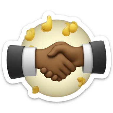 Fee shaking like handshake  sticker