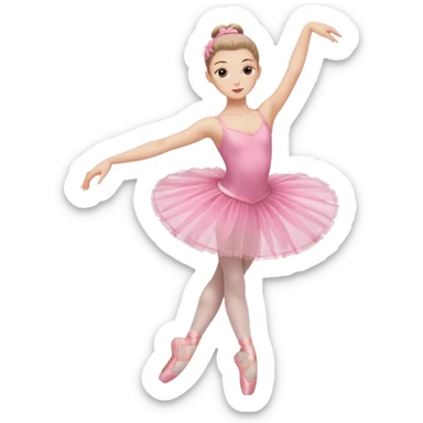 Ballet dancer, pink clothes sticker