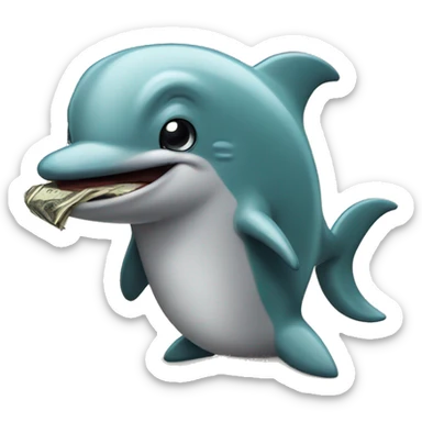 dolphins beggars dinkey sticker