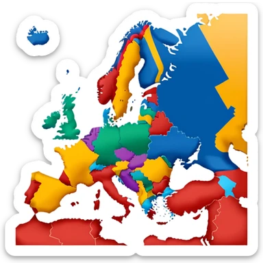 Map of Europe  sticker