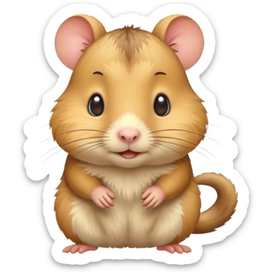Gerbil with brown and blonde fur  sticker