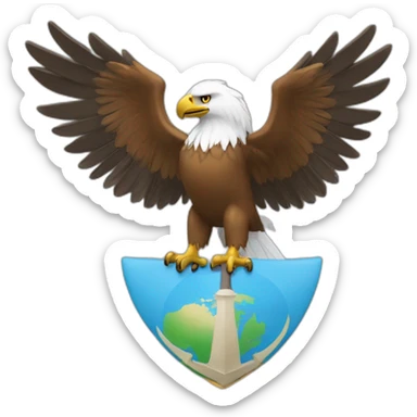 Un aigle faisant la guerre sticker