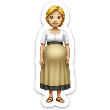 pregnant Dutch girl  sticker