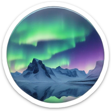 northern lights picture sticker