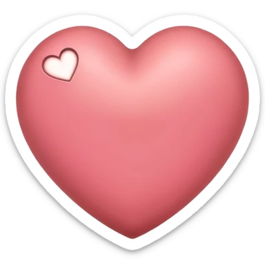 Rosy brown heart sticker
