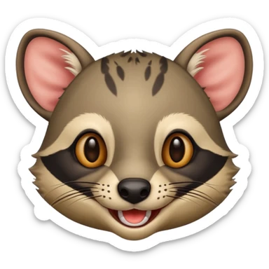 civet show yummy face sticker