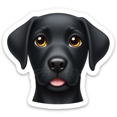 black cute labrador dog sticker
